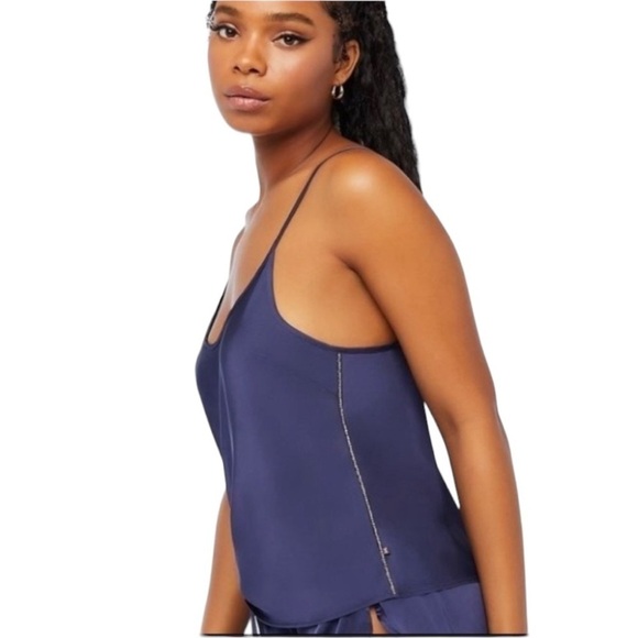 Savage X Fenty Satin Cami with Rhinestones in Navy Size L - Picture 1 of 9